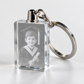 Llavero de cristal 3D personalizado